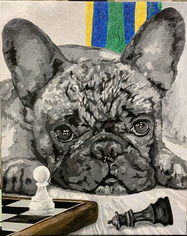 Print of Realism Dogs Paintings by Olena Shynkareva