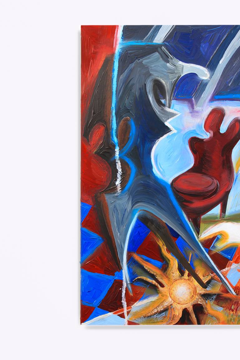 Original Surrealism Abstract Painting by Thais Palma Bottiglieri