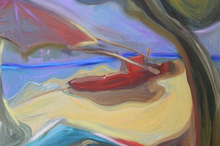 Original Expressionism Beach Painting by Thais Palma Bottiglieri