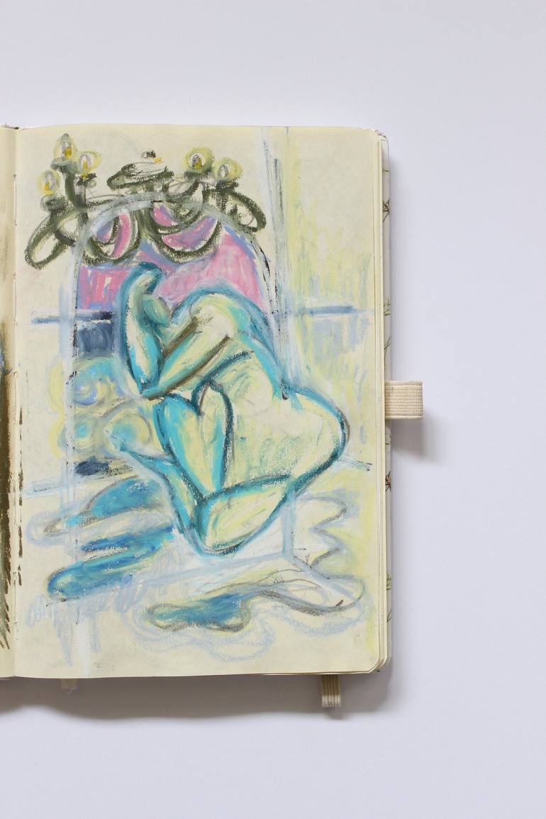 Original Abstract Expressionism Women Drawing by Thais Palma Bottiglieri