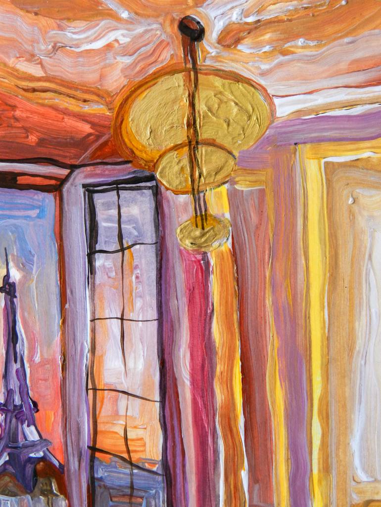 Original Expressionism Interiors Painting by Thais Palma Bottiglieri