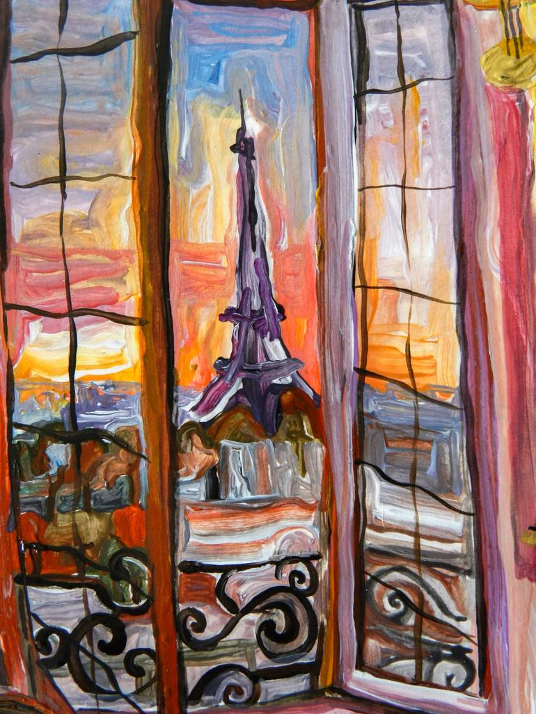 Original Expressionism Interiors Painting by Thais Palma Bottiglieri