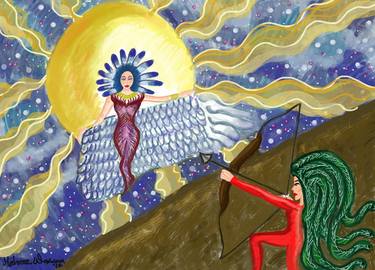 Original Abstract Classical Mythology Digital by Mehrooz Waseem