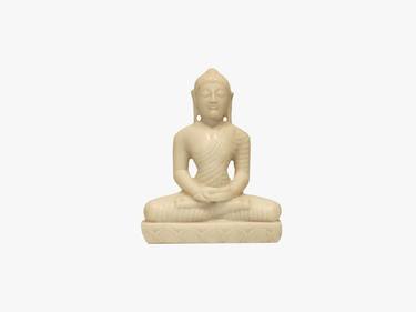 Sitting Buddha - White Marble thumb