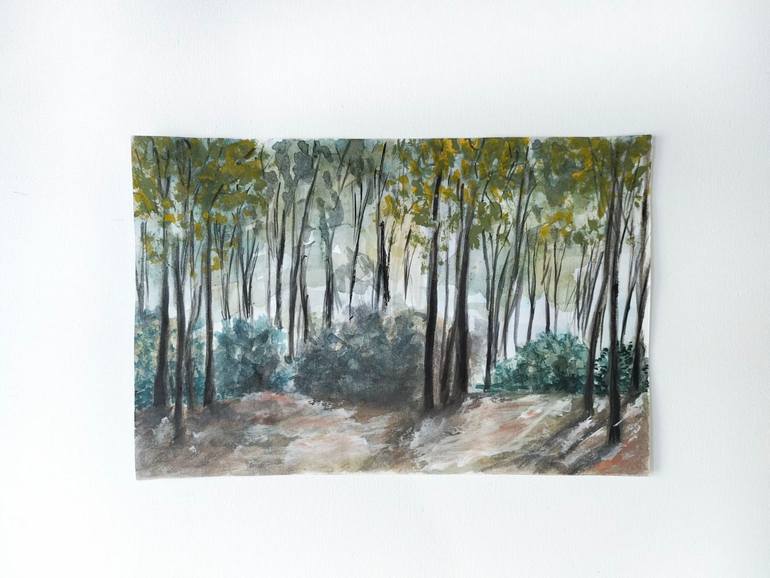 Original Modernism Landscape Painting by Liza Pastushchak