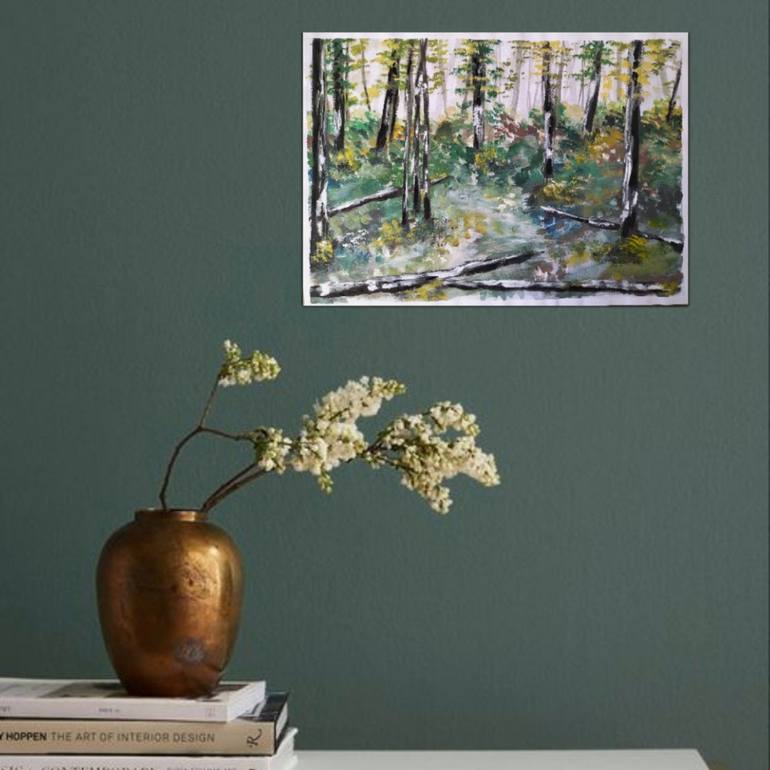 Original Abstract Landscape Painting by Liza Pastushchak