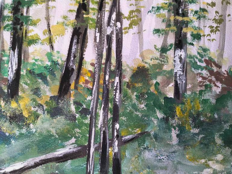 Original Abstract Landscape Painting by Liza Pastushchak