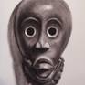 My fiance has wonderful, authentic, exotic African masks on her wall in Brooklyn. I couldn't resist drawing them. An amazing subject makes for interesting and beautiful art.
