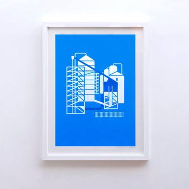 Original Pop Art Architecture Printmaking by Chris Ketchell