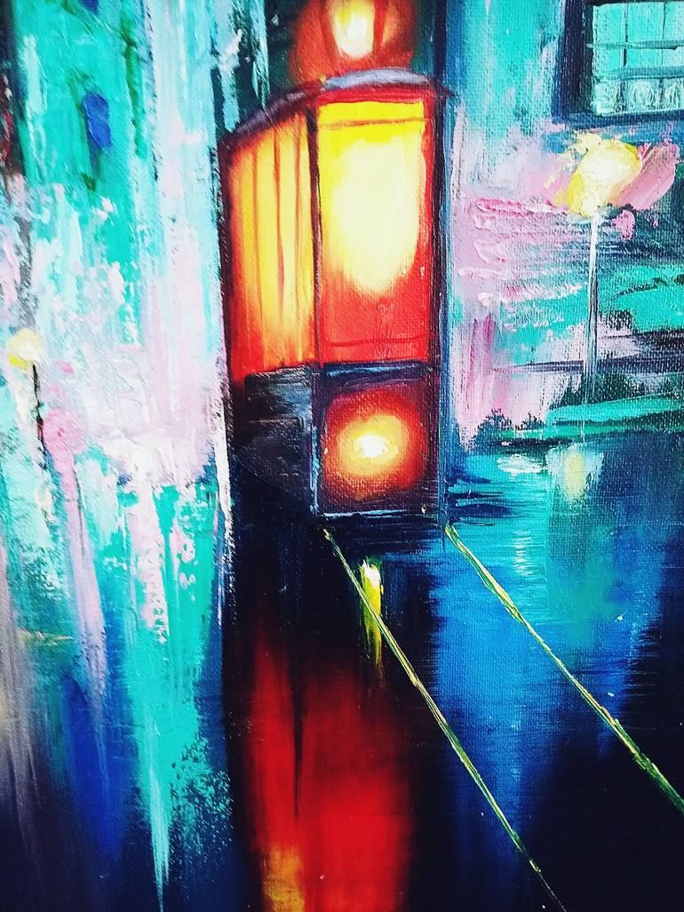 Original Abstract Expressionism Cities Painting by Tanya Hamilton