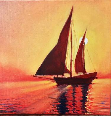 Print of Fine Art Boat Paintings by Tanya Hamilton