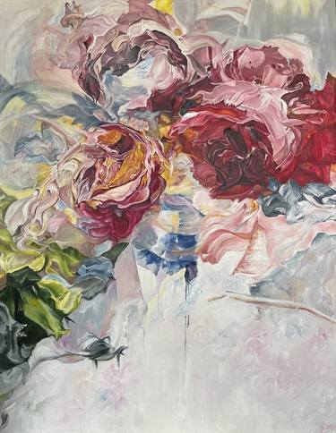 Original Fine Art Floral Paintings by Ira Me