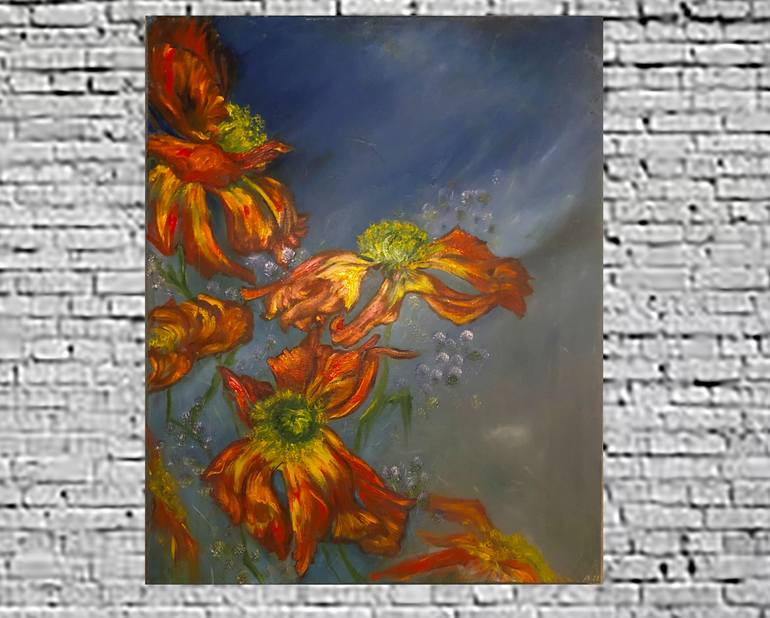 Original Expressionism Floral Painting by Ira Me