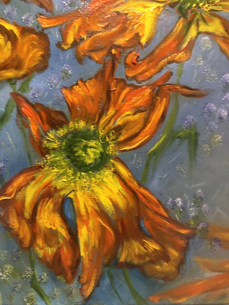 Original Expressionism Floral Painting by Ira Me