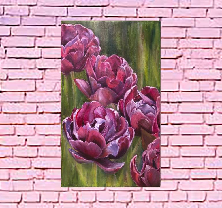 Original Fine Art Floral Painting by Ira Me