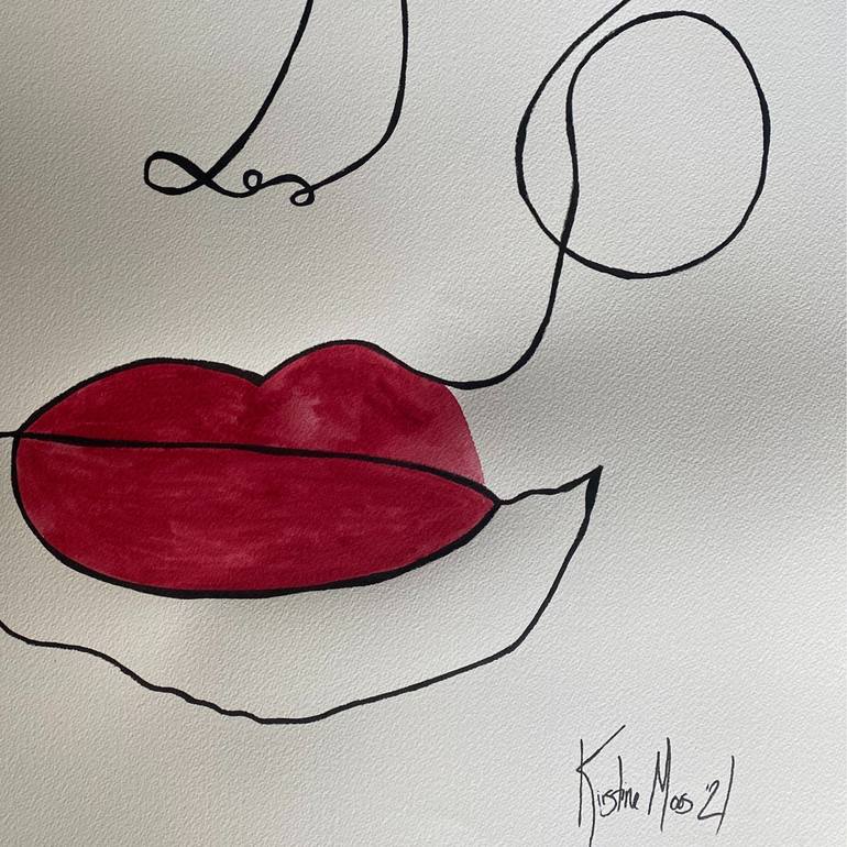 Original Abstract Drawing by Kirstine Marie Moos