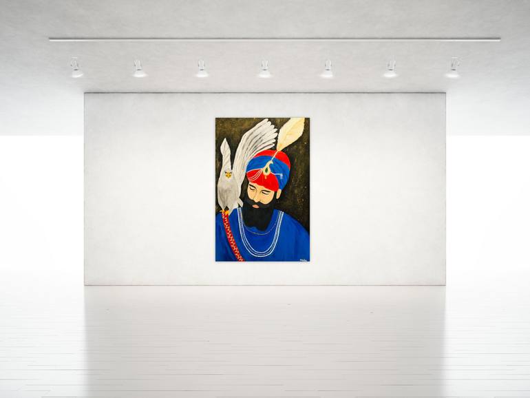 Original Art Deco Religion Painting by Mabu Arts