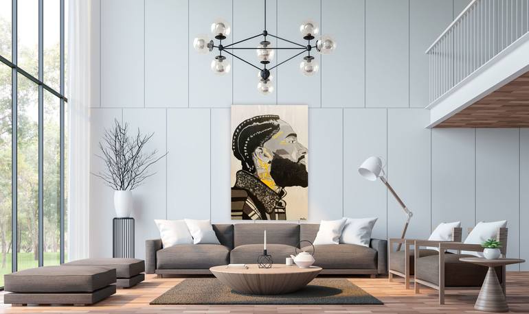 Original Portraiture People Painting by Mabu Arts