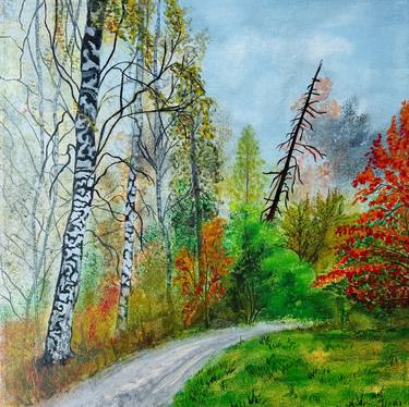 Original Expressionism Landscape Painting by Manmohini Kapoor