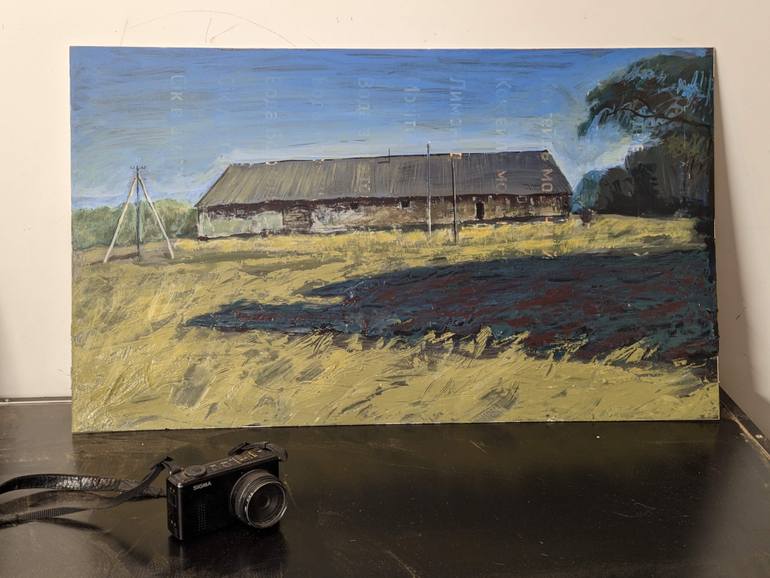 Original Expressionism Architecture Painting by Oleksandr Romanyuk