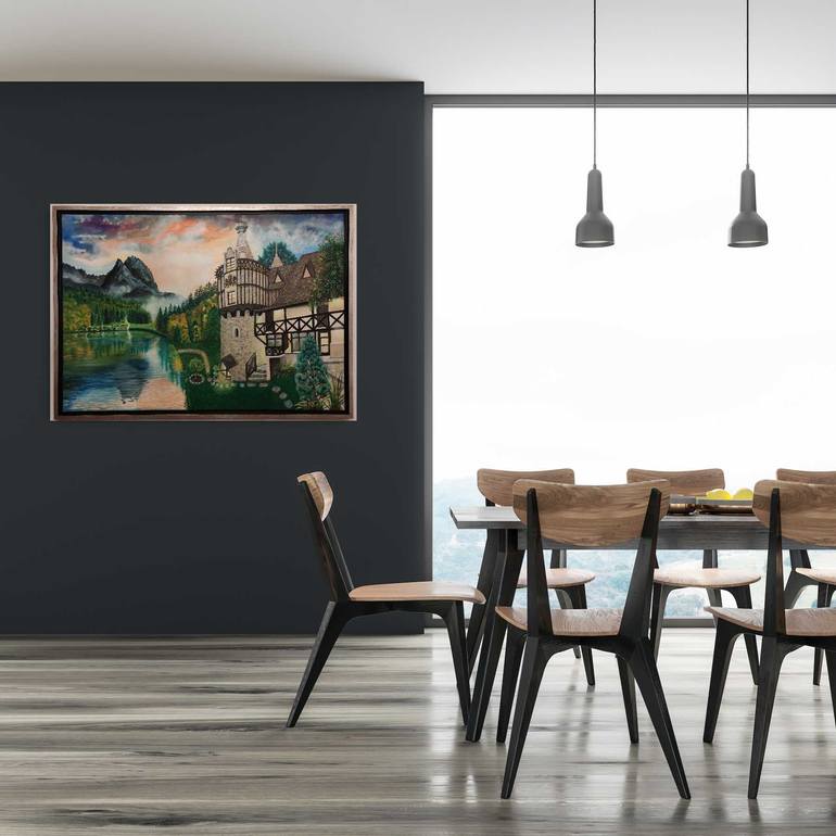 Original Impressionism Landscape Painting by Ausra Manamangas