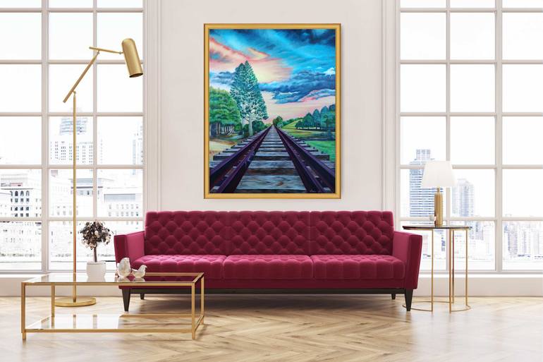 Original Impressionism Landscape Painting by Ausra Manamangas