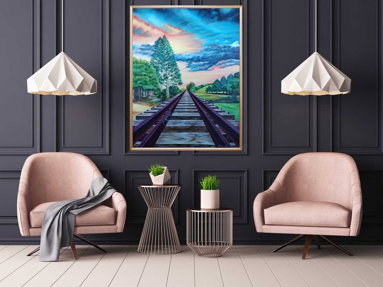 Original Impressionism Landscape Painting by Ausra Manamangas