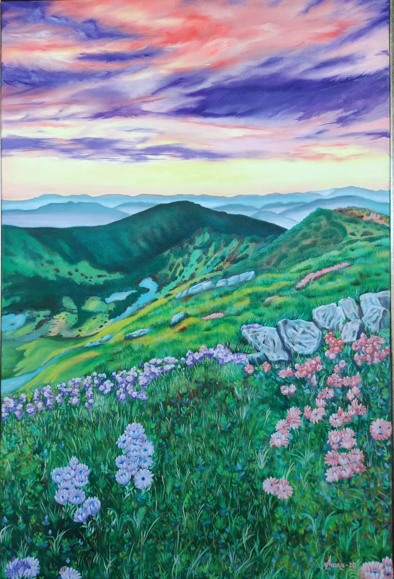 Original Impressionism Landscape Paintings by Ausra Manamangas