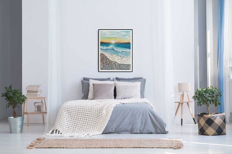 Original Impressionism Seascape Painting by Ausra Manamangas