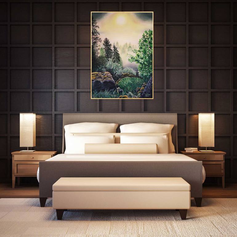 Original Impressionism Landscape Painting by Ausra Manamangas