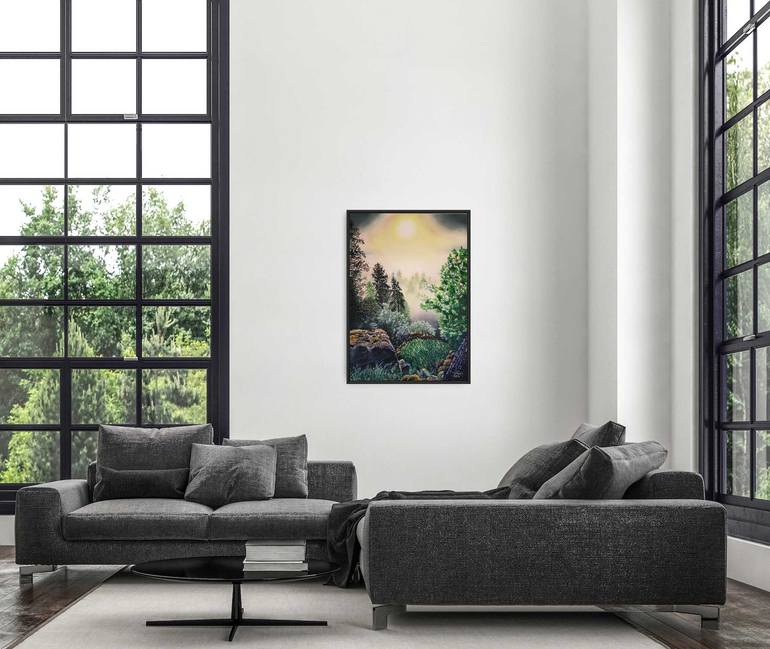 Original Impressionism Landscape Painting by Ausra Manamangas