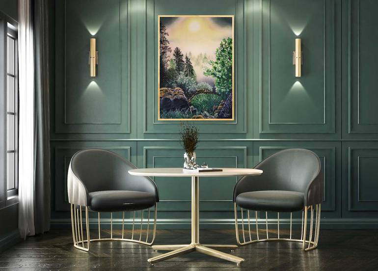 Original Impressionism Landscape Painting by Ausra Manamangas