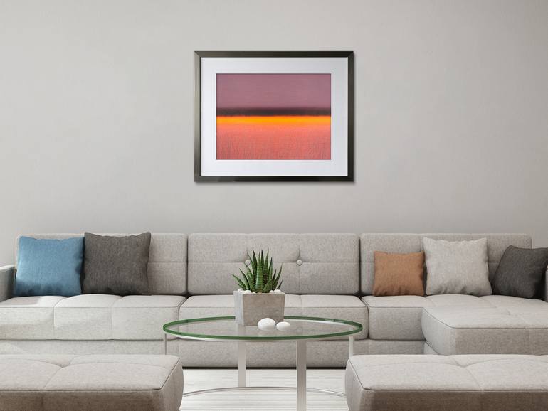 Original Abstract Landscape Drawing by Janusz Kokot