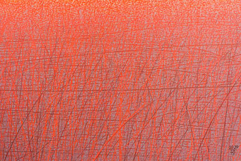 Original Abstract Landscape Drawing by Janusz Kokot