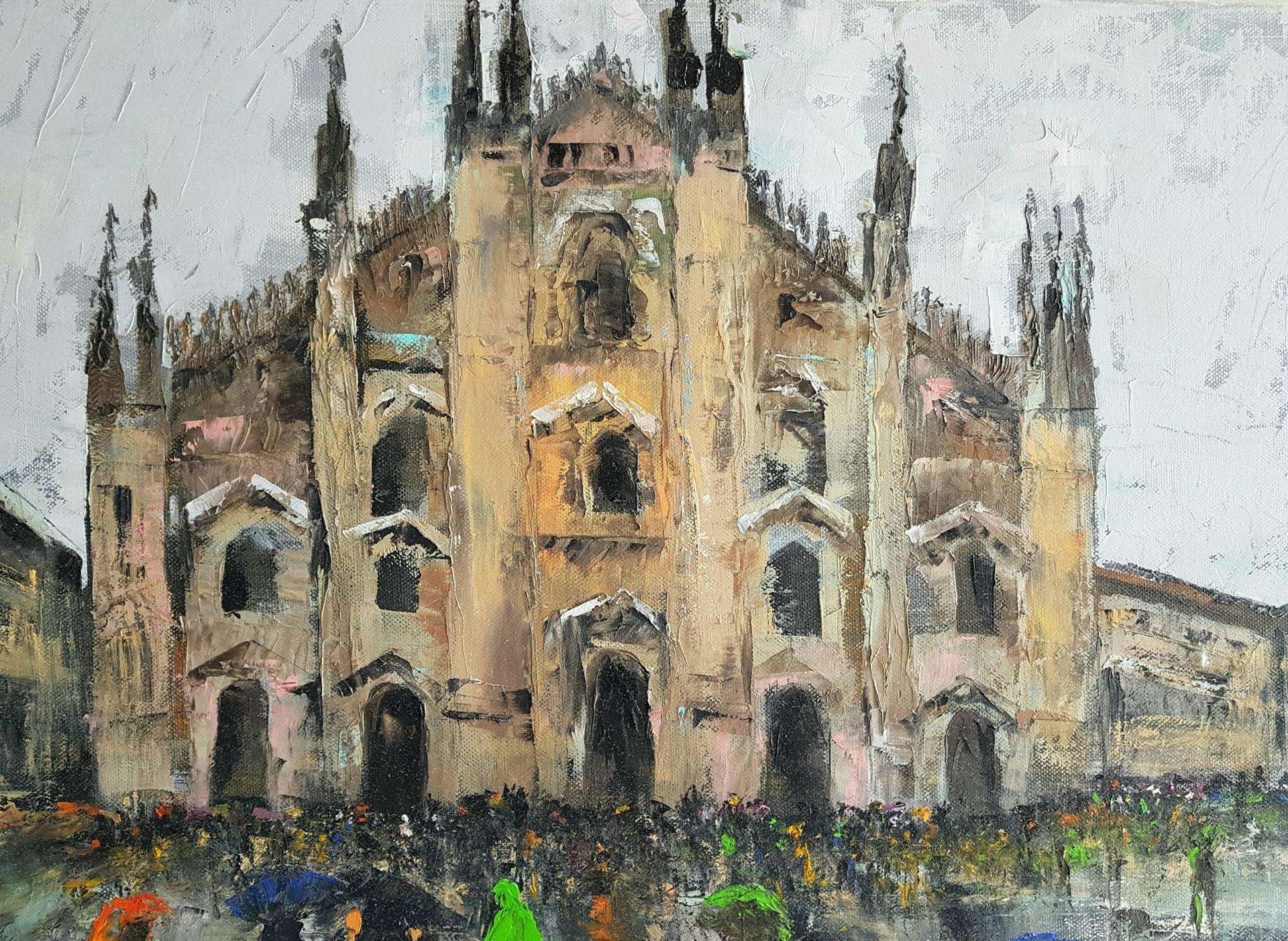 Milan Cathedral Duomo Painting by Nataliia Burminska