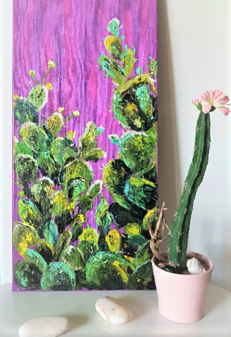 Original Abstract Botanic Painting by Nataliia Burminska