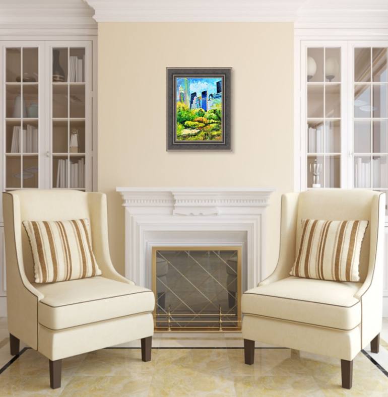 Original Impressionism Cities Painting by Nataliia Burminska