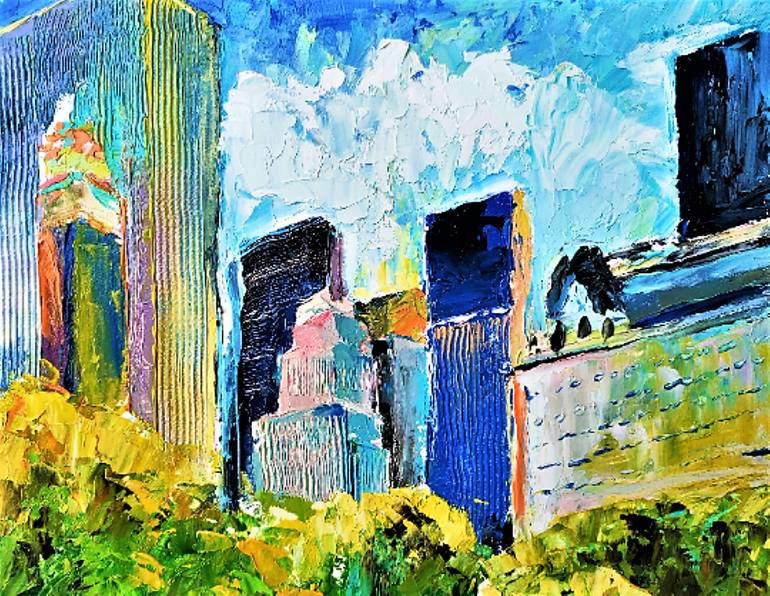 Original Impressionism Cities Painting by Nataliia Burminska