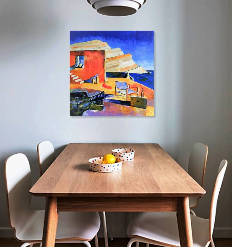 Original Modernism Beach Painting by Nataliia Burminska