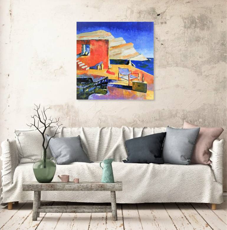 Original Modernism Beach Painting by Nataliia Burminska