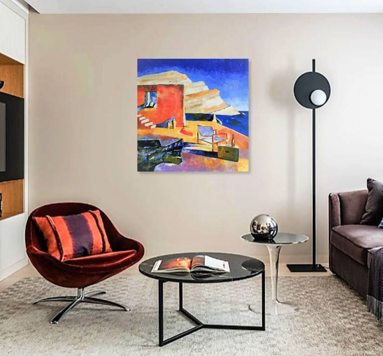 Original Modernism Beach Painting by Nataliia Burminska