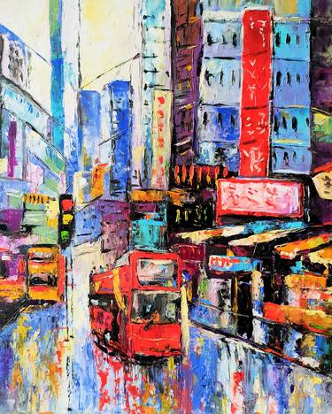 Print of Abstract Expressionism Cities Paintings by Nataliia Burminska