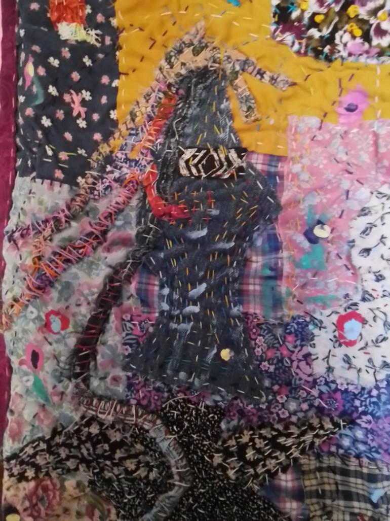Original Abstract Expressionism People Mixed Media by Carmella Teresa