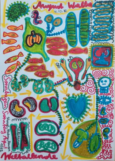 Original Contemporary Botanic Drawing by Katja Uccusic-Indra