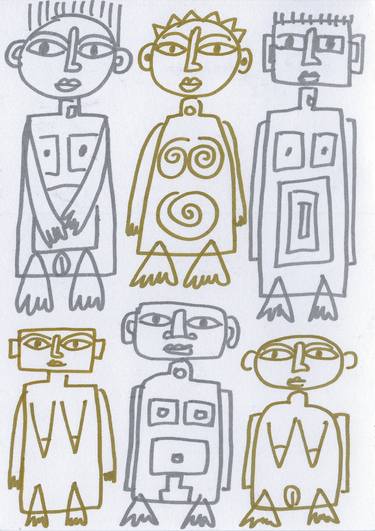 Original People Drawings by Katja Uccusic-Indra