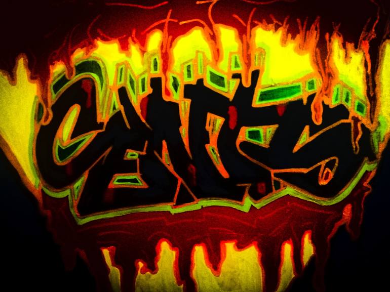 Original Art Deco Graffiti Photography by Cents Utv
