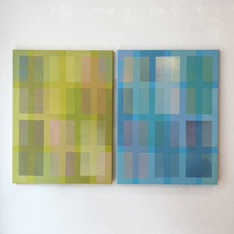 Original Geometric Painting by Juergen Katzenberger