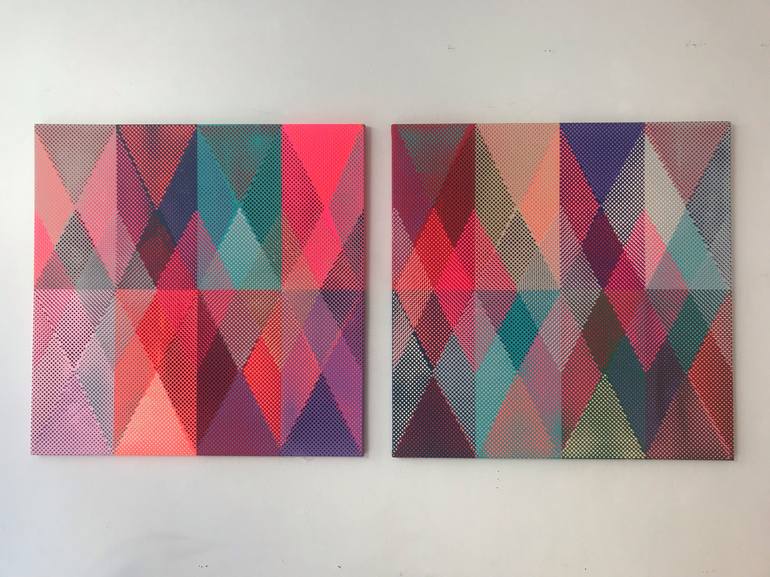 Original Contemporary Geometric Painting by Juergen Katzenberger