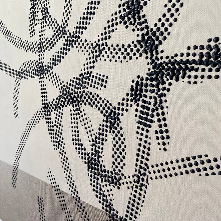 Original Black & White Abstract Painting by Juergen Katzenberger