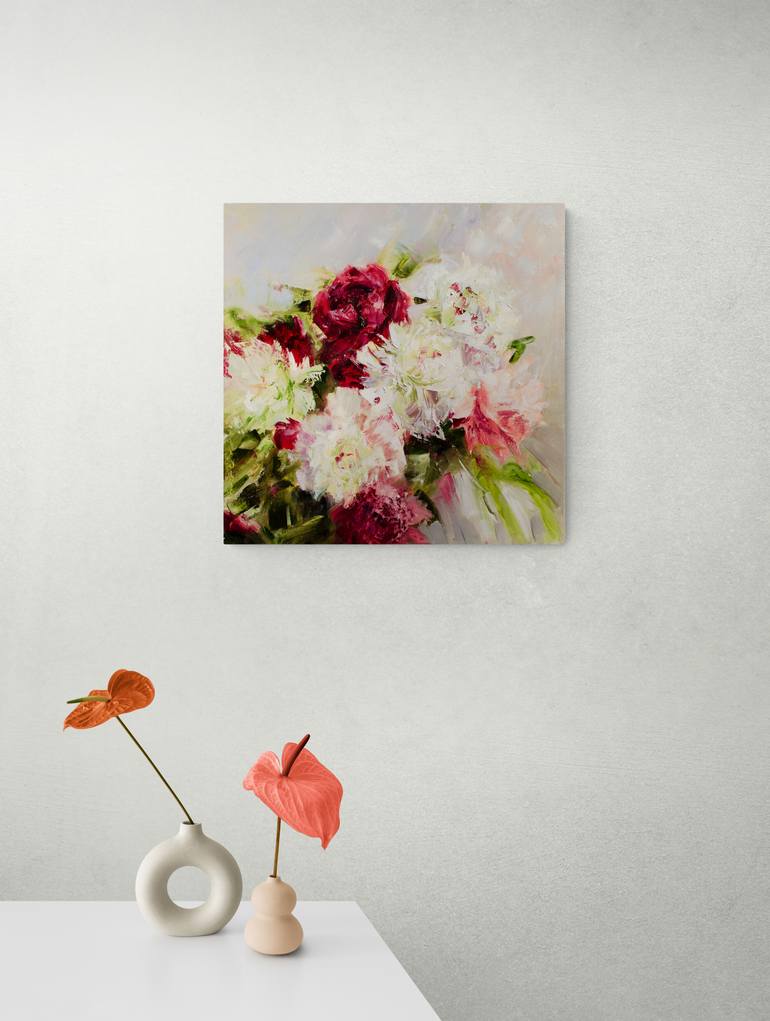 Original Impressionism Floral Painting by I Savenko